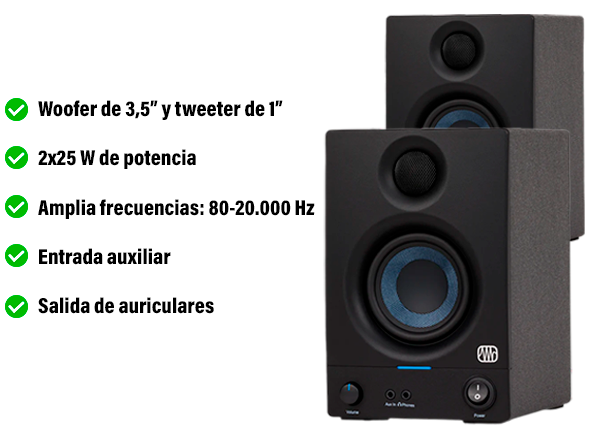 Presonus Eris 3.5 2nd Gen Monitor de Estudio 2x25W Presonus Eris 3.5 2nd Gen Monitor de Estudio 2x25W